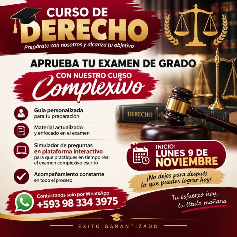 PREPARACIÓN Y GUÍA PARA EL EXAMEN COMPLEXIVO ESCRITO